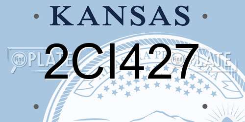2CI427 Kansas License Plate