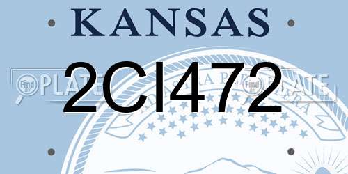 2CI472 Kansas License Plate