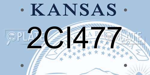 2CI477 Kansas License Plate