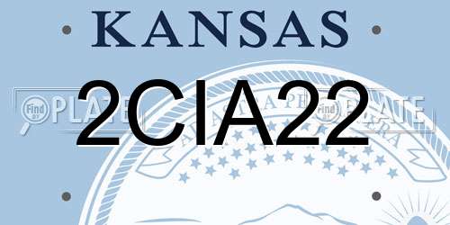 2CIA22 Kansas License Plate