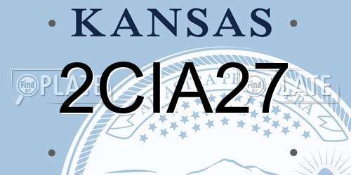 2CIA27 Kansas License Plate