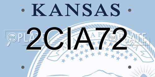 2CIA72 Kansas License Plate