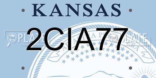2CIA77 Kansas License Plate