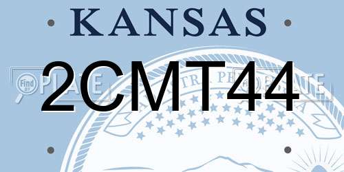 2CMT44 Kansas License Plate
