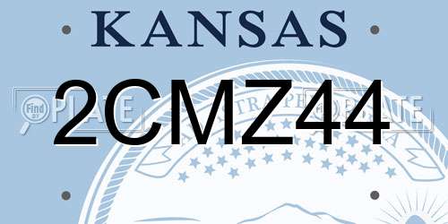 2CMZ44 Kansas License Plate