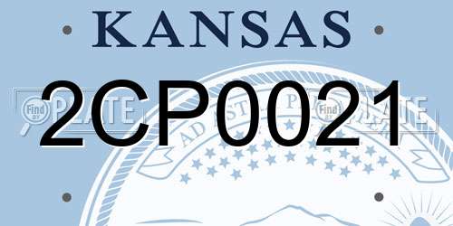 2CP0021 Kansas License Plate