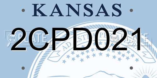2CPD021 Kansas License Plate