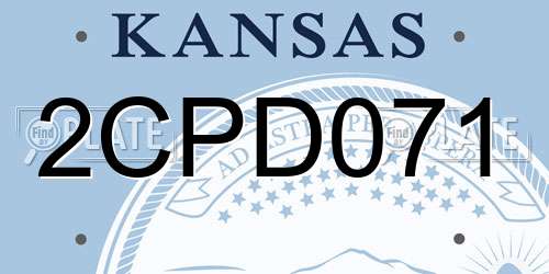 2CPD071 Kansas License Plate