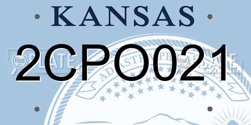 2CPO021 Kansas License Plate