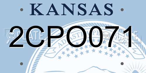 2CPO071 Kansas License Plate