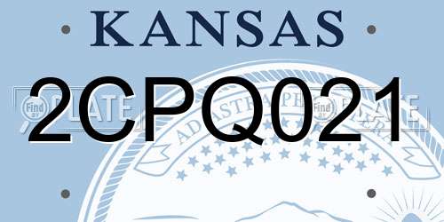 2CPQ021 Kansas License Plate