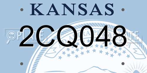 2CQ048 Kansas License Plate