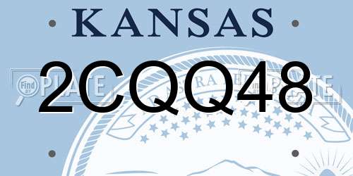2CQQ48 Kansas License Plate