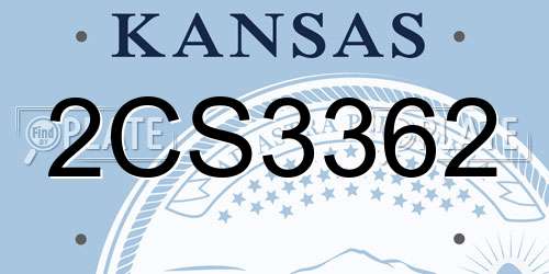 2CS3362 Kansas License Plate