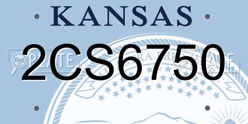 2CS6750 Kansas License Plate