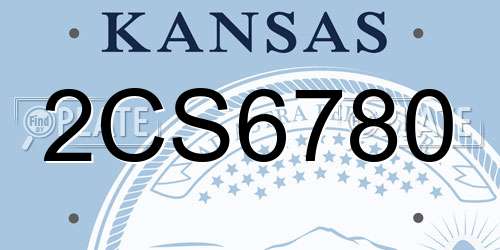 2CS6780 Kansas License Plate