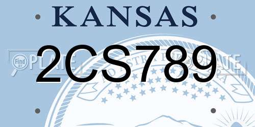 2CS789 Kansas License Plate