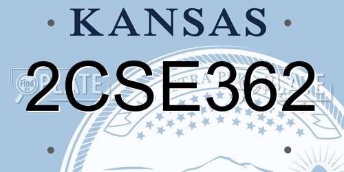 2CSE362 Kansas License Plate