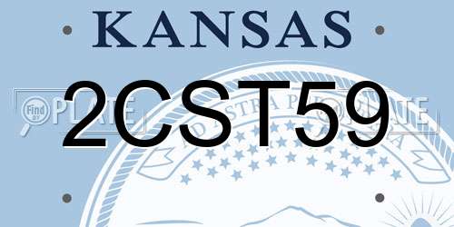 2CST59 Kansas License Plate