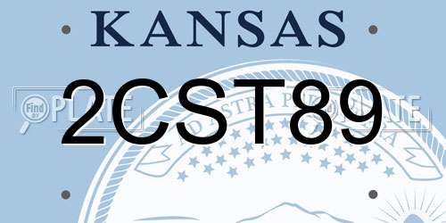 2CST89 Kansas License Plate