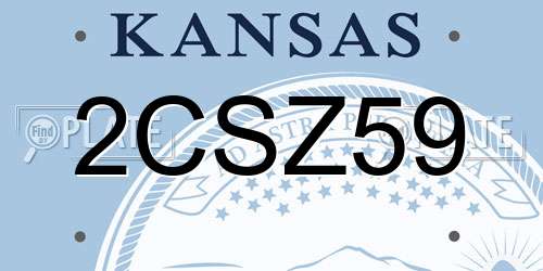 2CSZ59 Kansas License Plate