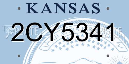 2CY5341 Kansas License Plate
