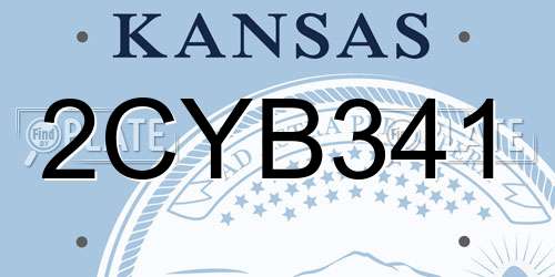 2CYB341 Kansas License Plate