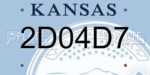 2D04D7 Kansas License Plate