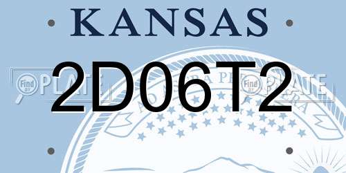 2D06T2 Kansas License Plate