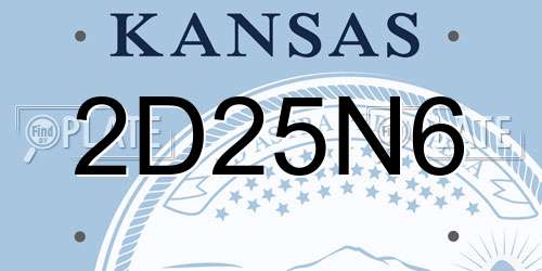 2D25N6 Kansas License Plate