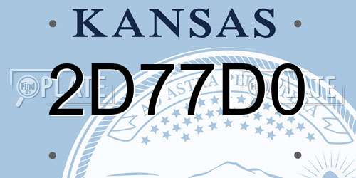 2D77D0 Kansas License Plate