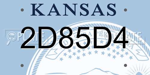 2D85D4 Kansas License Plate