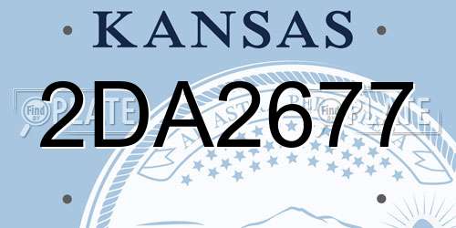 2DA2677 Kansas License Plate