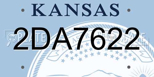 2DA7622 Kansas License Plate