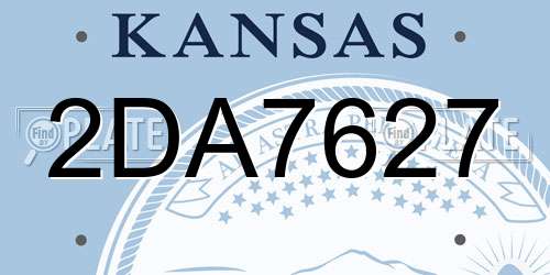 2DA7627 Kansas License Plate