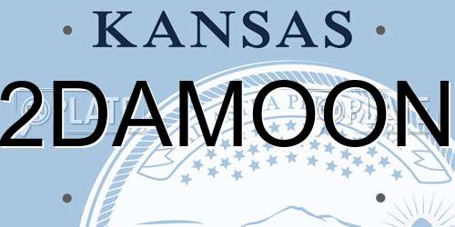 2DAMOON Kansas License Plate