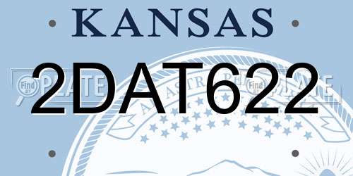 2DAT622 Kansas License Plate