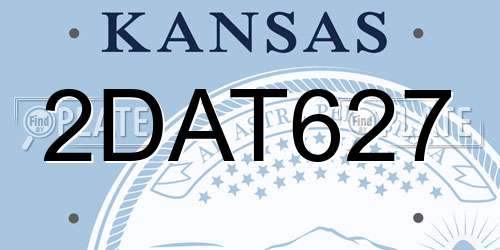 2DAT627 Kansas License Plate