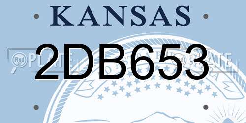 2DB653 Kansas License Plate