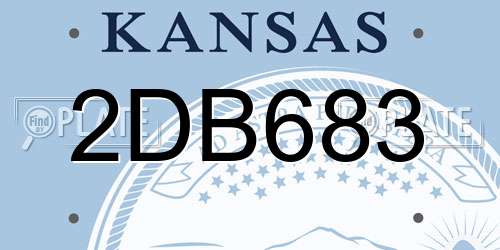 2DB683 Kansas License Plate