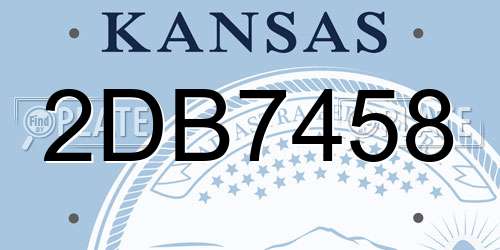 2DB7458 Kansas License Plate