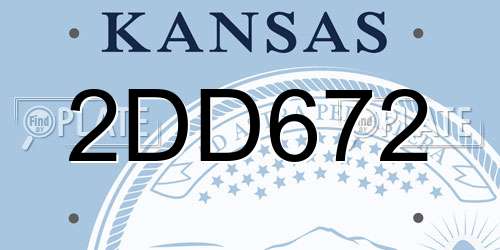 2DD672 Kansas License Plate