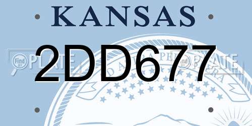2DD677 Kansas License Plate
