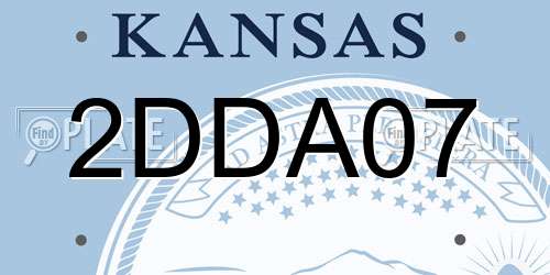 2DDA07 Kansas License Plate