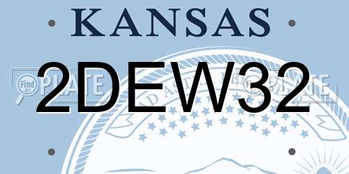 2DEW32 Kansas License Plate