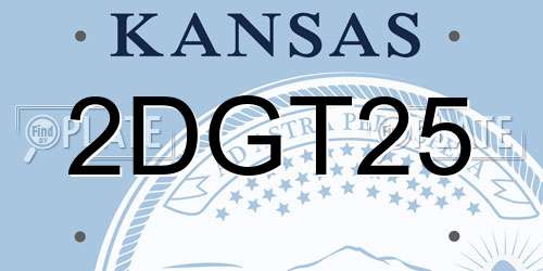 2DGT25 Kansas License Plate