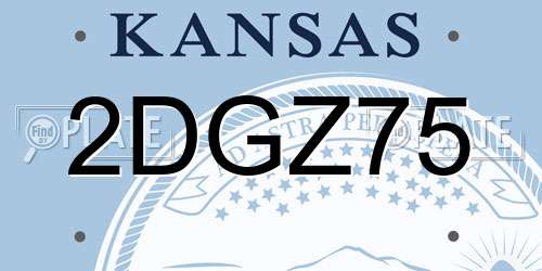 2DGZ75 Kansas License Plate