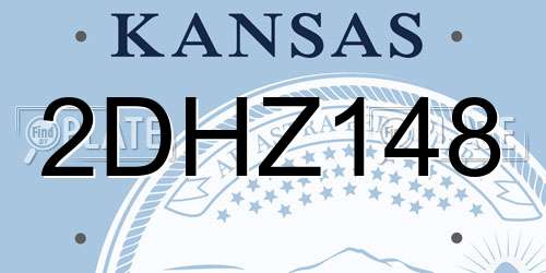 2DHZ148 Kansas License Plate