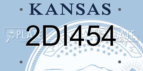 2DI454 Kansas License Plate