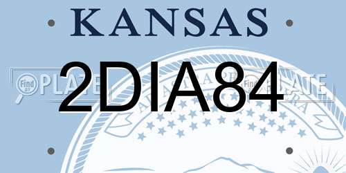 2DIA84 Kansas License Plate